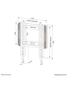 Neomounts WL30-550BL12 TV mount wall 24-65" - ultra-flat - easy install WL30-550BL12