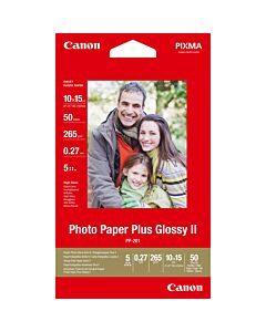 Canon PP-201 Glossy II Photo Paper Plus 4x6" - 50 Sheets