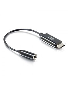 C2G 54426 mobile phone cable Black 0.09 m USB-C 3.5 mm