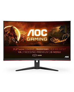 AOC G2 C32G2ZE/BK computer monitor 80 cm (31.5") 1920 x 1080 pixels Full HD LED Black, Red C32G2ZE/BK