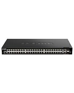 D-Link 48-Port Gigabit Stackable Smart Managed Switch with 2 x 10GBase-T Ports & 2 x 10G SFP+ DGS-1520-52