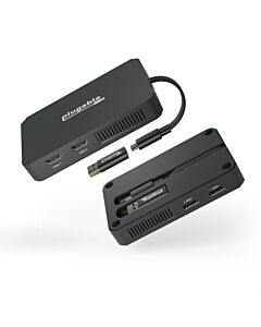 Plugable Technologies 4 HDMI Multi Monitor Adapter, USB 3.0 or USB C to HDMI Adapter, Compatible with Windows and Mac, Quad Adapter Supports 1920x1080@60Hz