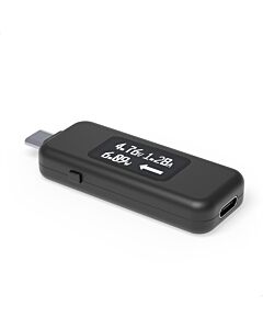 Plugable Technologies USB C Power Meter Tester for Monitoring USB-C Connections up to 240W - Digital Multimeter Tester for USB-C Cables, Laptops, Phones, Chargers - Driverless
