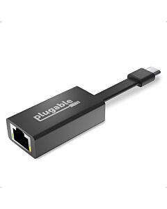 Plugable Technologies USB C to Ethernet Adapter, Driverless Fast and Reliable Gigabit Speed, Thunderbolt 3 to Ethernet Adapter Compatible with Macbook Pro, Windows, macOS, iPhone 15, and ChromeOS