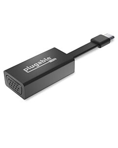 Plugable Technologies USB C to VGA Adapter, Thunderbolt 3 to VGA Adapter Compatible with Macbook Pro, Windows, Chebooks, 2018 iPad Pro, Dell XPS, and more (Driverless, supports up to 1920x1200 @ 60Hz) USBC-TVGA