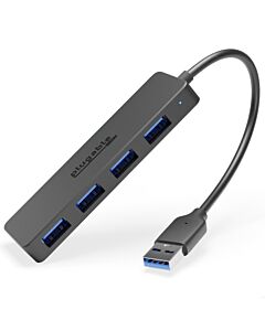 Plugable Technologies 4 Port USB Hub 3.0, USB Splitter for Laptop, Compatible with Windows, Surface Pro, PC, Chromebook, Linux, Android, Charging Not Supported
