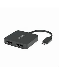 Plugable Technologies USB C to HDMI Adapter for Dual Monitors 4K 60Hz, Compatible with Windows, Chromebook, USBC Thunderbolt USB4 Laptops, MST Extended Display Type C Multi HDMI Port Adapter, Driverless USBC-MSTH2