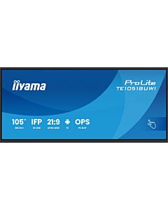 iiyama TE10518UWI-B1AG Signage Display Kiosk design 2.66 m (104.6") LED Wi-Fi 450 cd/m² 5K Ultra HD Black Touchscreen Built-in processor Android 16/7 TE10518UWI-B1AG