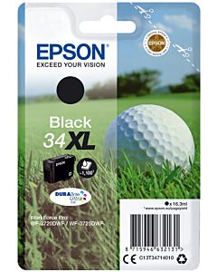 Epson Golf ball Singlepack Black 34XL DURABrite Ultra Ink