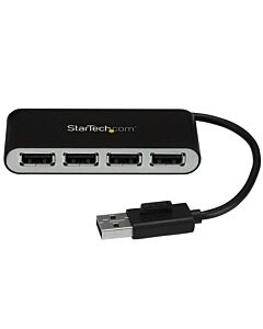 StarTech.com 4-Port Portable USB 2.0 Hub with Built-in Cable