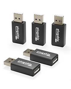 Plugable Technologies USB Data Blocker (5-Pack) Prevent Hacking Device, Protect Against Juice Jacking at Public USB Ports, Safe Charging Cybersecurity Gifts, Fast 1A Charge-Only Adapter for Android, Apple iOS