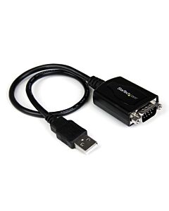 StarTech.com 1 ft USB to RS232 Serial DB9 Adapter Cable with COM Retention
