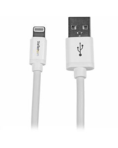StarTech.com 2 m (6 ft.) USB to Lightning Cable - Long iPhone / iPad / iPod Charger Cable - Lightning to USB Cable - Apple MFi  - White USBLT2MW
