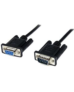 StarTech.com 2m Black DB9 RS232 Serial Null Modem Cable F/M