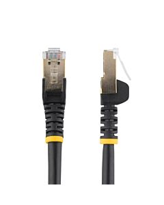 StarTech.com 0.50m CAT6a Ethernet Cable - 10 Gigabit Shielded Snagless RJ45 100W PoE Patch Cord - 10GbE STP Network Cable w/Strain Relief - Black Fluke Tested/Wiring is UL Certified/TIA