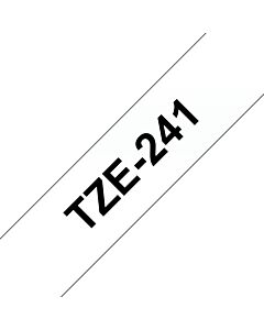Brother TZE-241 label-making tape Black on white