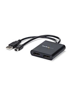 StarTech.com 2-Port Multi Monitor Adapter - Mini DisplayPort to 2x DisplayPort MST Hub - Dual 4K 30Hz - Video Splitter for Extended Desktop e on Windows PCs Only - mDP 1.2 to 2x DP MSTMDP122DP