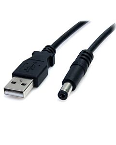 StarTech.com USB to 5.5mm Power Cable - Type M Barrel - 2m