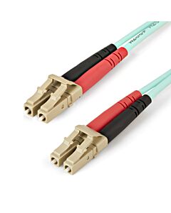 StarTech.com 2m (6ft) LC/UPC to LC/UPC OM4 Multimode Fiber Optic Cable, 50/125µm LOMMF/VCSEL Zipcord Fiber, 100G, Low Insertion Loss - LSZH Fiber Jumper Cord