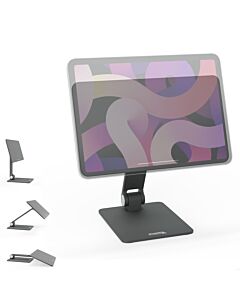 Plugable Technologies Magnetic Tablet Holder for iPad Pro 11 (1st/2nd/3rd/4th Gen, M2) iPad Air 10.9/11 (4th/5th Gen, M2), MagSafe Magnetic iPad Stand, Portable Foldable 360° Rotating Stand (AMS-STAND11)