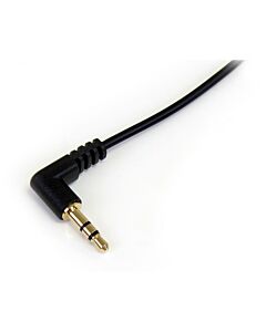 StarTech.com 1 ft Slim 3.5mm to Right Angle Stereo Audio Cable - M/M MU1MMSRA