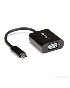 StarTech.com USB-C to VGA Adapter - Black - 1080p - Video Converter For Your MacBook Pro - USB C to VGA Display Dongle - Upgraded Version is CDP2VGAEC CDP2VGA