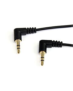 StarTech.com 1 ft Slim 3.5mm Right Angle Stereo Audio Cable - M/M MU1MMS2RA