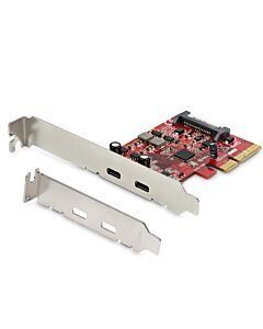 StarTech.com 2-Port USB 3.2 Gen 2 PCIe Card, USB-C 10Gbps SuperSpeed PCI Express 3.0 x4 Controller Card, USB Type-C Adapter Card, Data Only, Windows/macOS/Linux, TAA