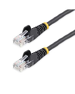 StarTech.com Cat5e Ethernet Patch Cable with Snagless RJ45 Connectors - 7 m, Black 45PAT7MBK