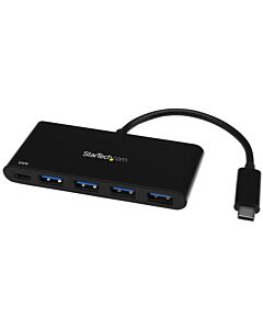 StarTech.com 4 Port USB C Hub with 4 USB Type-A Ports (USB 3.0 SuperSpeed 5Gbps) - 60W Power Delivery Passthrough Charging - USB 3.1 Gen 1/USB 3.2 Gen 1 Laptop Hub Adapter - MacBook, Dell~4 Port USB C Hub with 4 USB Type-A Ports (USB 3.0 SuperSpeed 5Gbps) HB30C4AFPD