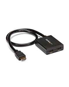 StarTech.com 4K HDMI 2-Port Video Splitter – 1x2 HDMI Splitter – Powered by USB or Power Adapter – 4K 30Hz