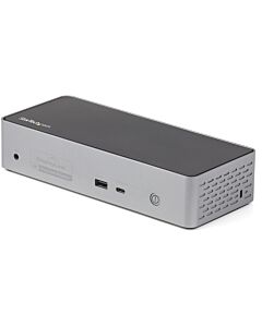 StarTech.com USB C Dock - 4K 60Hz Quad Monitor DisplayPort & HDMI - Universal USB-C Docking Station with 100W Power Delivery - USB Hub with 1x USB Type-C & 3x USB-A, Ethernet, Audio
