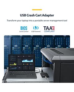 StarTech.com KVM Console to USB 2.0 Portable Laptop Crash Cart Adapter
