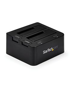 StarTech.com Dual-Bay USB 3.0 to SATA and IDE Hard Drive Docking Station, USB Hard Drive Dock, External 2.5/3.5" SATA I/II/III and IDE (40 pin) SSD/HDD Docking Station, Hot-Swap Hard Drive Bays, Top-Loading