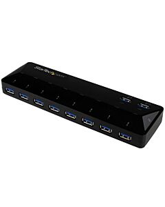 StarTech.com 10-Port USB 3.0 Hub with Charge and Sync Ports - 2 x 1.5A Ports~10-Port USB 3.0 Hub with Charge and Sync Ports - 5Gbps - 2 x 1.5A Ports ST103008U2C