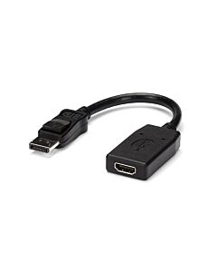 StarTech.com DisplayPort to HDMI Adapter - DP to HDMI Adapter/Video Converter - 1080p - VESA Certified - DP to HDMI Monitor/Display/Projector Adapter Dongle - Passive - Latching DP Connector