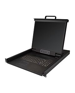 StarTech.com Rackmount KVM Console - Single Port VGA KVM with 19" LCD Monitor for Server Rack - Fully Featured Universal 1U LCD KVM Drawer w/Cables & Hardware - USB Support - 50,000 MTBF