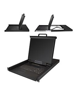 StarTech.com 16 Port Rackmount KVM Console w/ 6ft Cables - Integrated KVM Switch w/ 19" LCD Monitor - Fully Featured 1U LCD KVM Drawer- OSD KVM - Durable 50,000 MTBF - USB + VGA Support