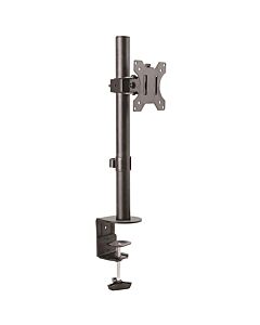StarTech.com Single Monitor Desk Mount - Single Screen Heavy Duty Pole Mount for up to 8kg VESA Compatible Displays - Ergonomic Height Adjustable Monitor Arm Mount - Desk Clamp/Gmet ARMPIVOTV2