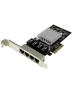 StarTech.com 4-Port Gigabit Ethernet Network Card - PCI Express, Intel I350 NIC ST4000SPEXI