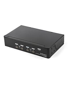 StarTech.com 4 Port DisplayPort KVM Switch - 4K 60Hz - Single Display - Dual Port UHD DP 1.2 USB KVM Switch with Integrated USB 2.0 Hub & Audio - Dell, HP, Apple, Lenovo - TAA Compliant SV431DPUA2