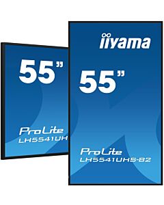 iiyama LH5541UHS-B2 Signage Display Kiosk design 138.7 cm (54.6") LCD 500 cd/m² 4K Ultra HD Black Built-in processor 24/7 LH5541UHS-B2