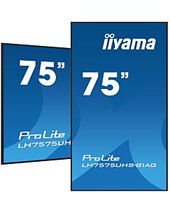 iiyama 75" 4K UHD Professional Digital Signage 24/7 display featuring Android OS, FailOver and Intel® SDM slot