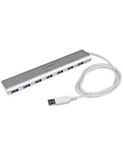StarTech.com 7-Port USB Hub, USB A to 7x USB-A Ports, USB 5Gbps, Rugged Design, Bus or Self-Powered, Portable Laptop USB 3.0 Hub Expansion with Power Supply