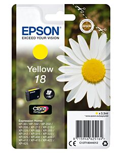 Epson Daisy Singlepack Yellow 18 Claria Home Ink