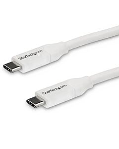 StarTech.com USB-C to USB-C Cable w/ 5A PD - M/M - White - 4 m (13 ft.) - USB 2.0 - USB-IF