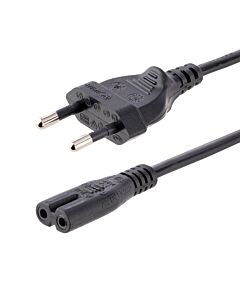 StarTech.com 1m (3ft) Laptop Power Cord, EU Plug to C7, 2.5A 250V, 18AWG, Laptop Replacement Cord, Printer Power Cable, Laptop Charger Cord, Laptop Power Brick Cord - UL Listed PXTNB2SEU1M