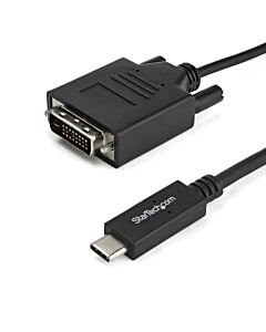 StarTech.com 6.6 ft. (2m) USB-C to DVI Cable - 1920 x 1200 - Black CDP2DVIMM2MB