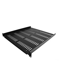 StarTech.com 1U Server Rack Shelf - Universal Vented Rack Mount Cantilever Tray for 19" Network Equipment Rack & Cabinet - Durable Design - Weight Capacity 55lb/25kg - 20" Deep Shelf, Black SHELF-1U-20-FIXED-V