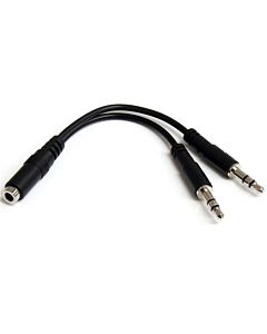 StarTech.com 3.5mm 4 Position to 2x 3 Position 3.5mm Headset Splitter Adapter - F/M